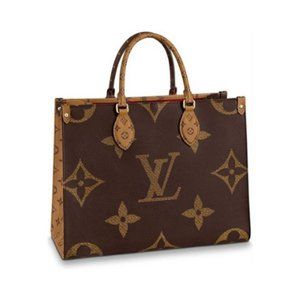 Louis Vuitton Reverse Monogram Giant Onthego MM Shoulder Bag Purse  M45321